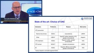 Prof. John Eikelboom bespreekt de huidige keuzes voor OACs en het management van patiënten die een NOAC krijgen.