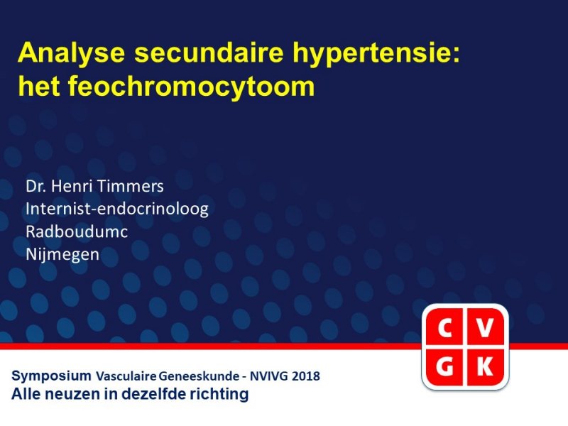 Slides: Analyse secundaire hypertensie: het feochromocytoom