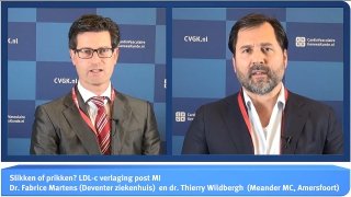 Dr. Fabrice Martens en Thierry Wildbergh bediscussiëren de behaalde winst met lagere LDL-waarden, benoemen onderzekerheden in het veld van cholesterolverlaging en wijzen op de noodzaak van individuele risicoschatting.