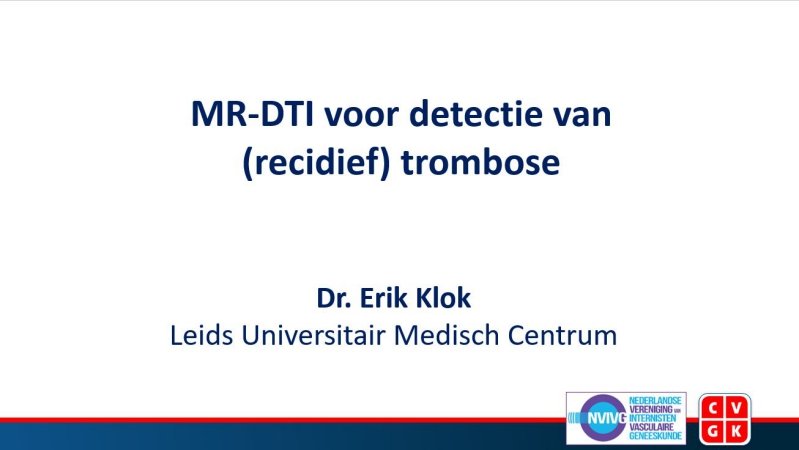 Slides | MR-DTI voor detectie van (recidief) trombose