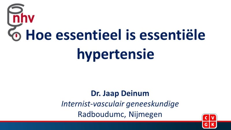 Slides | Hoe essentieel is essentiële hypertensie?