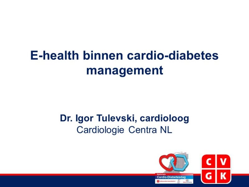 Slides | E-health binnen cardio-diabetes management