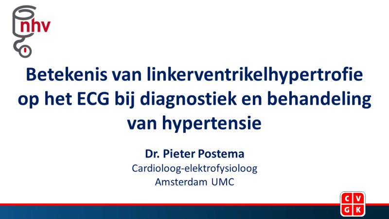Slides | Betekenis van linkerventrikelhypertrofie  op het ECG bij diagnostiek en behandeling  van hypertensie