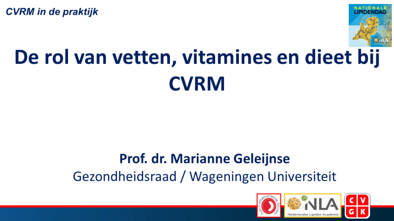 Slides: De rol van vetten, vitamines en dieet bij CVRM