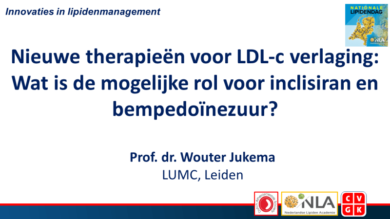 Slides: Nieuwe therapieën voor LDL-c verlaging: Wat is de mogelijke rol voor inclisiran en bempedoïnezuur?