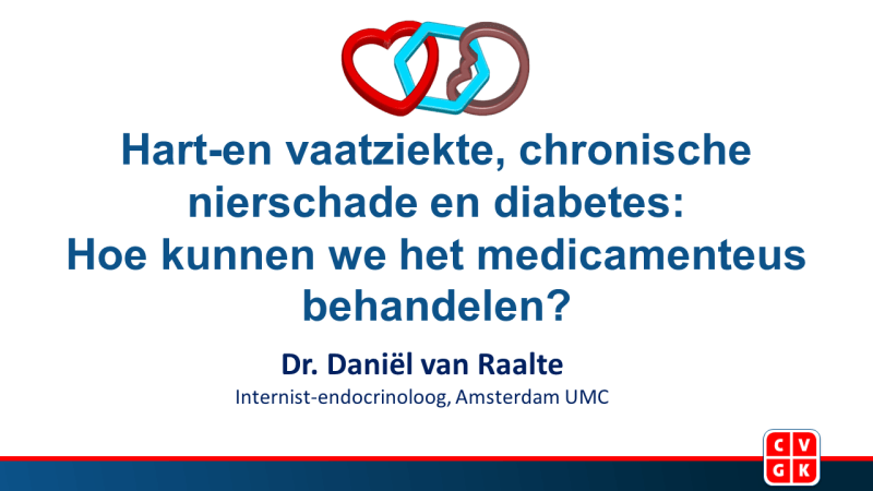 Slides: Hart- en vaatziekten, chronische nierschade en diabetes: Hoe kunnen we het medicamenteus behandelen? 