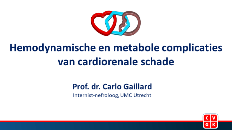 Slides: Hemodynamische en metabole complicaties van cardiorenale schade 