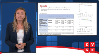 Rianne Zandijk bespreekt de resultaten van een secundaire analyse van de PROTECT-studie, waarin gekeken werd naar de effecten van verandering van sinusritme naar AF en vice versa tijdens ziekenhuisopname op klinische uitkomsten bij patiënten met acuut HF.