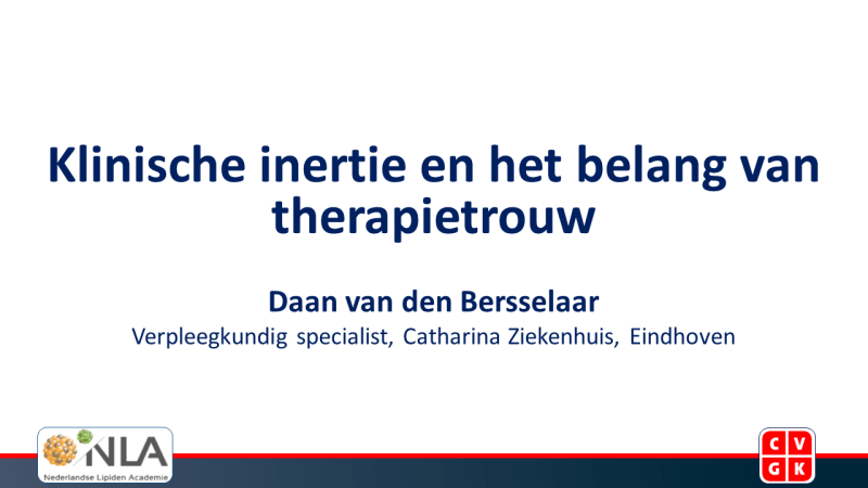 Slides: Klinische inertie en het belang van therapietrouw