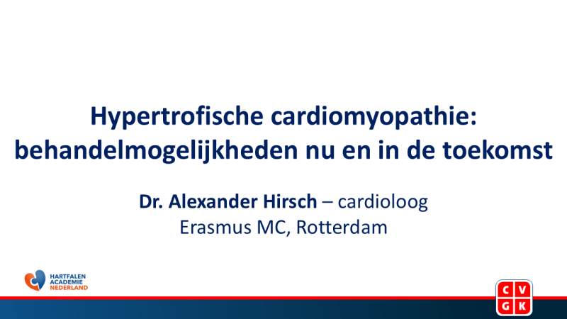 Slides: Hypertrofische cardiomyopathie: behandelmogelijkheden nu en in de toekomst